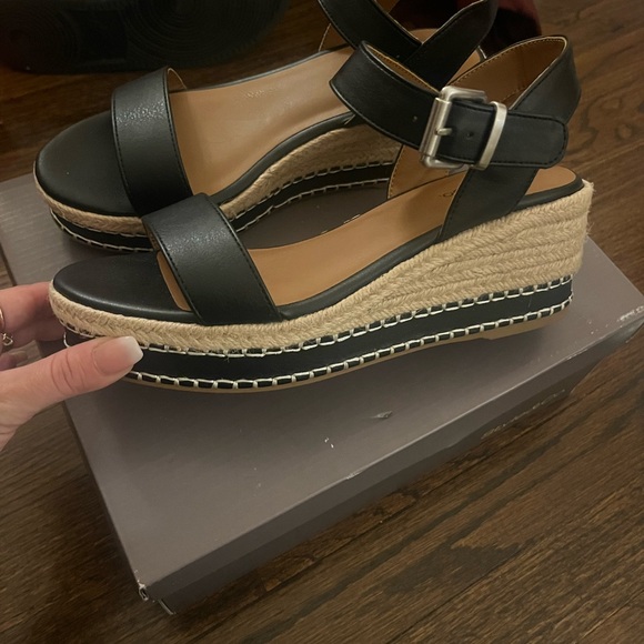 Style & Co. Shoes - Style & Co. Black Wedge Sandals